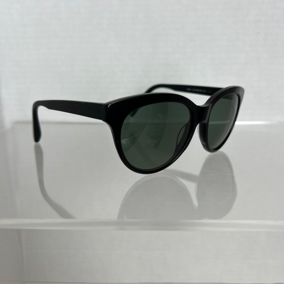 Vintage Warby Parker Piper 100 Black Sunglasses Dark Academia Mod Parisian Chic - Picture 2 of 5